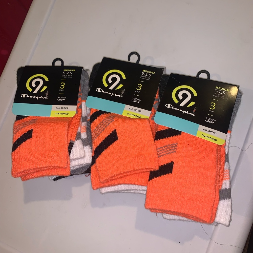 New Champion 3 packs of youth socks